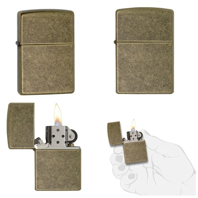 【Zippo官方直營】仿古黃銅防風打火機(美國防風打火機)