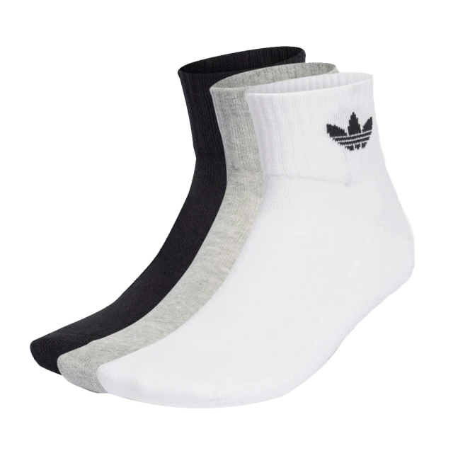 adidas 愛迪達adidas 愛迪達 基本款短襪 三雙 MID ANKLE SCK 男女 - IJ5612