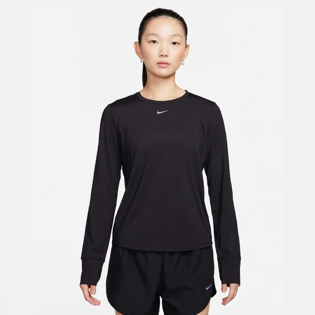 NIKE 耐吉NIKE 耐吉 上衣 女款 長袖上衣 運動 AS W NK ONE CLASSIC DF LS TOP 黑 FN2802-010(3S3528)