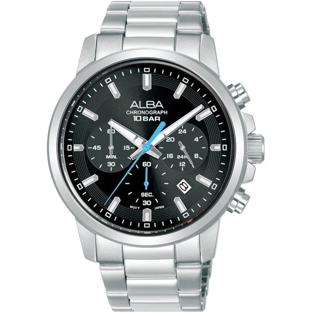 ALBAALBA 雅柏 簡約時尚三眼計時腕錶-42mm(VD53-X399D/AT3J57X1)