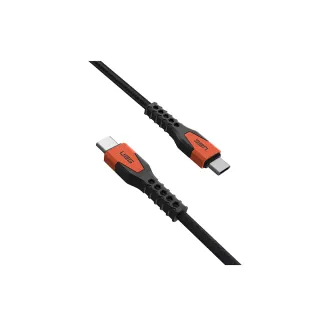 【UAG】USB-C to USB-C 頂級超耐折充電傳輸線1.5M-黑橘(充電線 傳輸線 快充線)