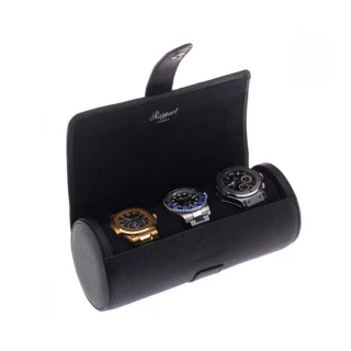 【Rapport】英國瑞伯特 名錶收藏盒 3支裝 真皮皮革 手工精品錶盒 圖筒(大錶適用 旅行收納盒 攜帶錶盒)
