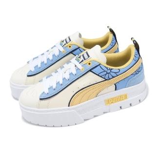 【PUMA】X THE SMURFS 休閒鞋 Mayze 女鞋 藍 黃 白 藍色小精靈 聯名 厚底(394874-01)