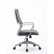 【YOKA 佑客家具】Q3 中背辦公網椅-灰白-免組裝(辦公椅 主管椅 電腦椅)