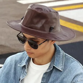 【KT DADA】包包 西部牛仔帽 大沿帽 遮陽帽 男牛仔帽真皮 禮物 復古帽 英倫帽 派對裝扮 牛