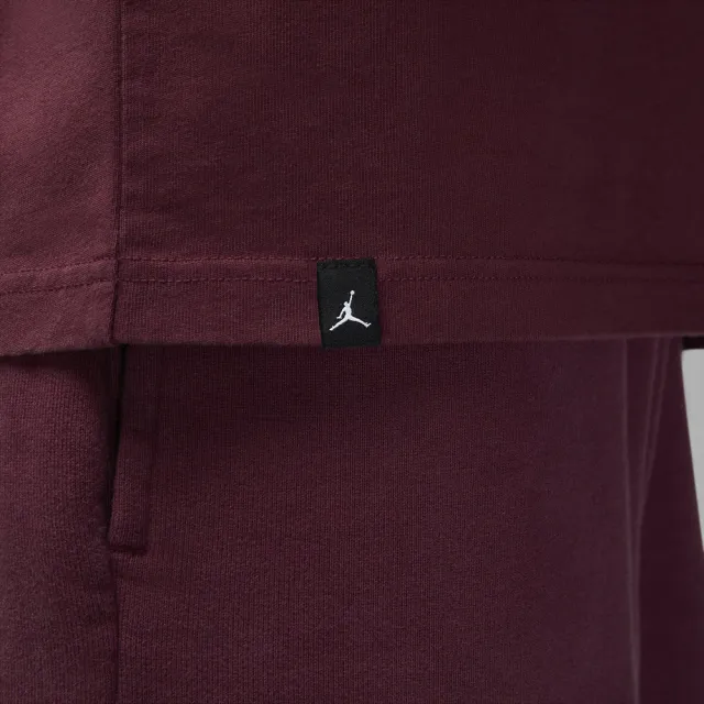 【NIKE 耐吉】上衣 男款 Jordan 喬丹 短袖上衣 Air Jordan x Wordmark 桃木紅(DV6466-645)