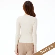 【betty’s 貝蒂思】圓領條紋長袖針織上衣(米白色)