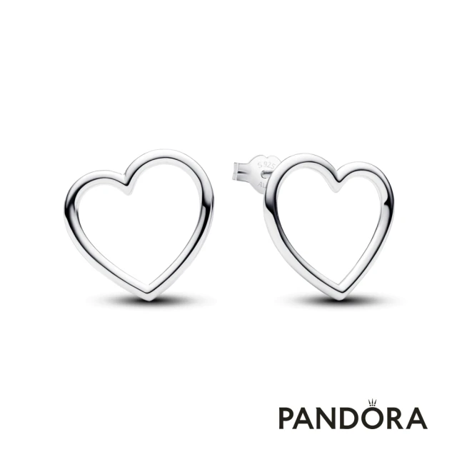 Pandora 官方直營 鏤空愛心耳環