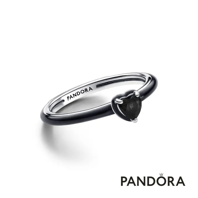 【Pandora 官方直營】Pandora ME 黑色脈輪之心戒指