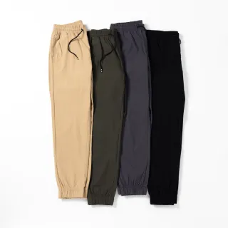 【Last Taiwan Jeans】超彈力機能布料 休閒束口褲﹝4色﹞(黑、軍綠、鐵灰、卡其)