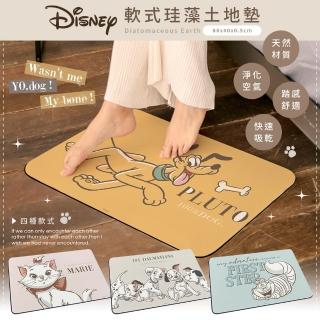 【收納王妃】Disney 迪士尼 貓狗系列 瑪麗貓 高飛狗 條碼貓 軟式地墊 珪藻土 地墊 腳踏墊(60x40x0.5)