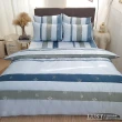 【Lust】《夏日星晨..藍》100%純棉、雙人加大6尺床包/枕套/薄被套6x7尺、台灣製
