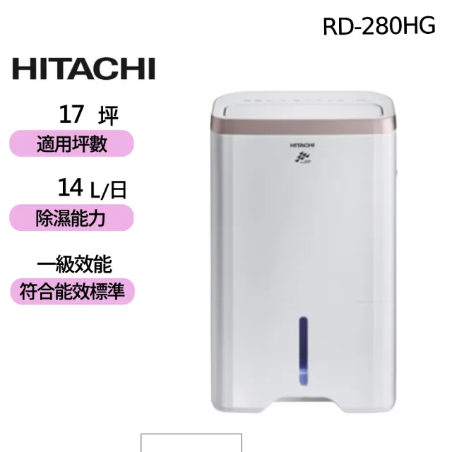 【HITACHI 日立】14公升一級能效除濕機(RD-280HG)