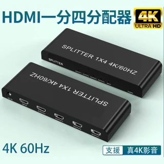 【LineQ】HDMI一進四出 一分四4K/60Hz真4K分配器