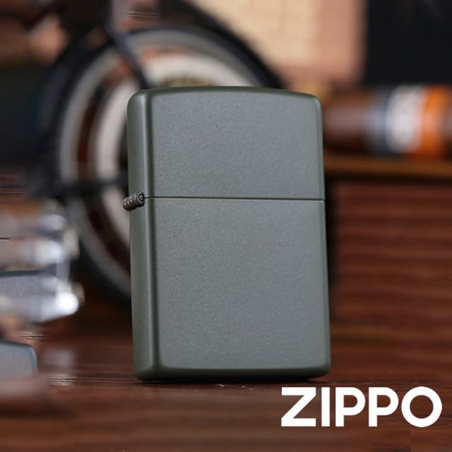 【Zippo官方直營】軍綠啞漆-素面防風打火機(美國防風打火機)