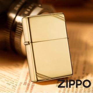 【Zippo官方直營】古典銅鏡面切角防風打火機+贈專用油(美國防風打火機)