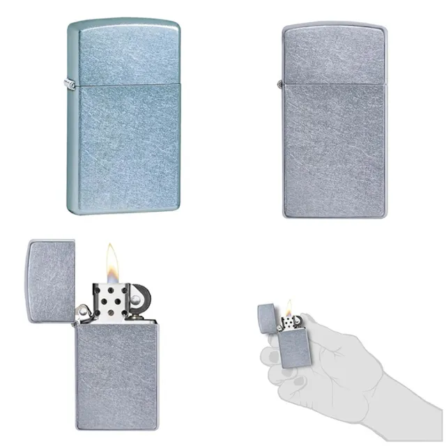 【Zippo官方直營】經典花紗-窄版防風打火機(美國防風打火機)