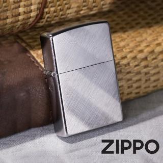 【Zippo官方直營】經典對角拉絲紋防風打火機(美國防風打火機)