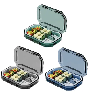 【998】便攜式方形6格小藥盒(隨身藥盒/分裝藥盒/收納盒/飾品盒/外出藥盒/保健食品盒)