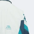 【adidas 愛迪達】Word WOV JKT 男女 立領 外套 風衣 運動 訓練 休閒 慢跑 寬鬆 白 藍綠(IS5148)