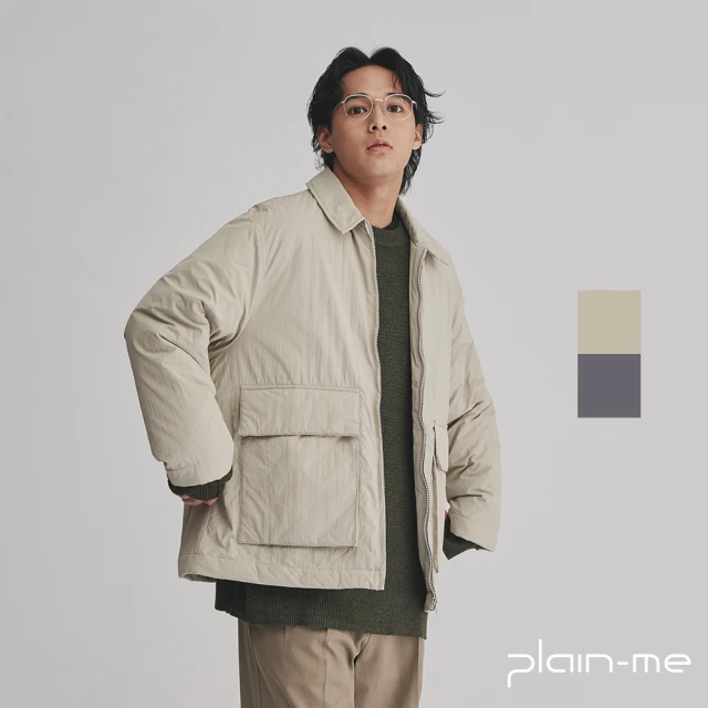 plain-me OOPLM 薄鋪棉立體口袋工裝外套 OPM1106-242(男款/女款 共1色 鋪棉外套 休閒外套)