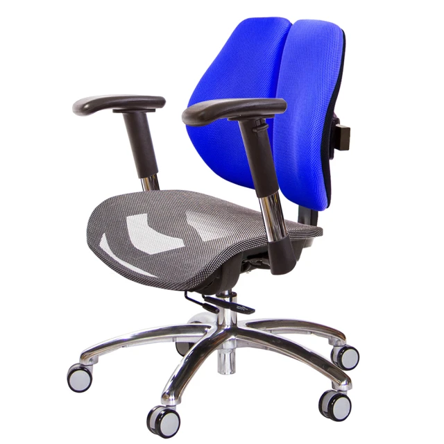 GXG 吉加吉 低雙背網座 工學椅 鋁腳/2D滑面金屬扶手(