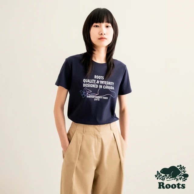 Roots Roots 女裝- FLORAL棉短褲(白色) 