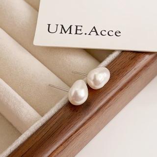 【UME.Acce】淡水巴洛克珍珠純銀耳環(S925純銀 純銀耳環 巴洛克珍珠 珍珠耳環 淡水珍珠)