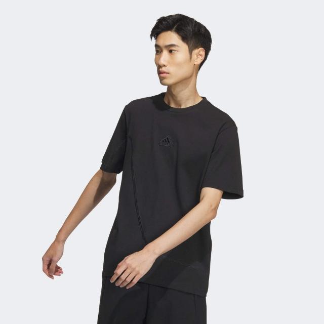 【adidas 愛迪達】上衣 男款 短袖上衣 運動 三葉草 亞規 CM GFX TEE 黑 IT3992