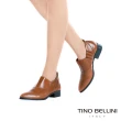 【TINO BELLINI 貝里尼】義大利進口復古尖頭包鞋FWCV026C-9(咖啡色)