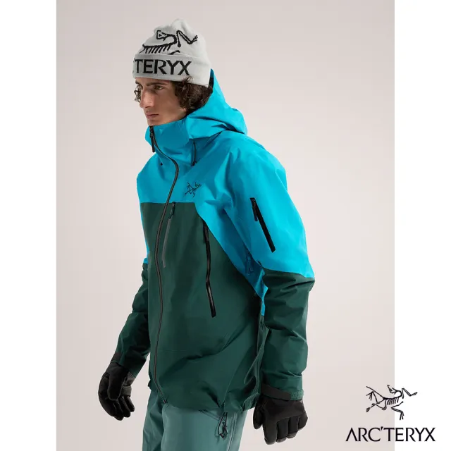 【Arcteryx 始祖鳥官方直營】男 Rush 防水外套(熱帶魚藍/皮西亞斯綠)