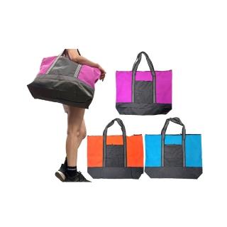 【SNOW.bagshop】購物簡易旅行固定拉桿袋大容量(MIT主袋+外袋共二層防水尼龍手提肩背)