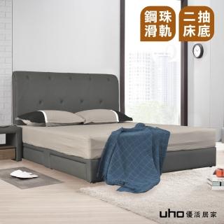 【久澤木柞】哈雷貓抓皮5尺抽屜床組-2抽(鋼珠滑軌)