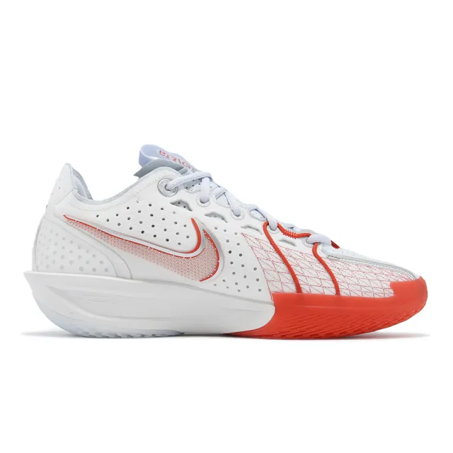 【NIKE 耐吉】Nike 籃球鞋 Zoom G.T. Cut 3 EP 白 紅 低筒 男鞋 女鞋 GT 三代(DV2918-101)