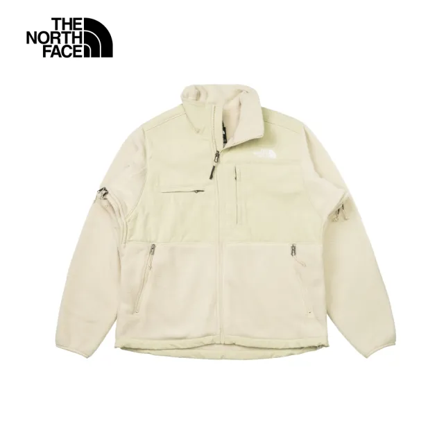 【The North Face 官方旗艦】經典ICON-北面男款米色舒適保暖立領抓絨外套｜86ZU3X4