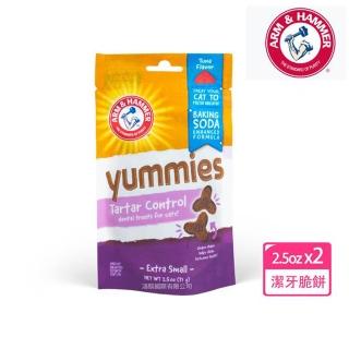 【ARM&HAMMER 鐵鎚】烘焙蘇打三角潔牙脆餅 2.5oz x2(深潔)