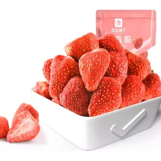 【良品鋪子】草莓乾 草莓脆-30g-三件組(簡單鮮果慢烘 鎖住草莓營養香甜)