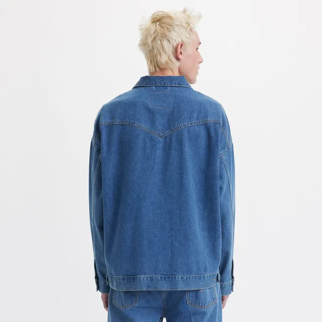 【LEVIS 官方旗艦】男款 西部牛仔外套 / 復古釘扣 / 金屬領尾夾 熱賣單品 A7339-0000