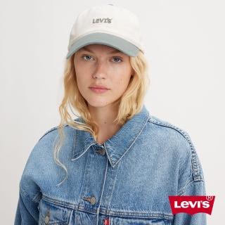 【LEVIS 官方旗艦】男女同款 可調式環釦棒球帽 / 精工立體刺繡Logo 白 人氣新品 D7946-0001