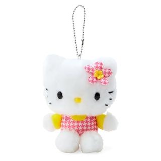 【SANRIO 三麗鷗】復古千鳥格系列 造型玩偶吊飾 Hello Kitty