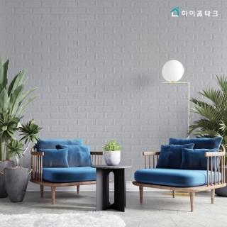 【MAEMS】韓國原裝-3D立體防撞自黏磚紋壁貼/6片組(約1.17坪/100cmX65cm/片)