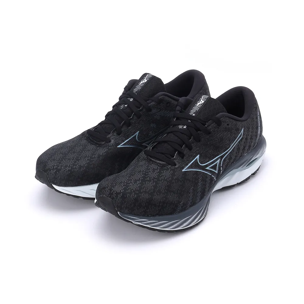 【MIZUNO 美津濃】WAVE INSPRIRE 19 寬楦慢跑鞋 黑 男鞋 J1GC234553