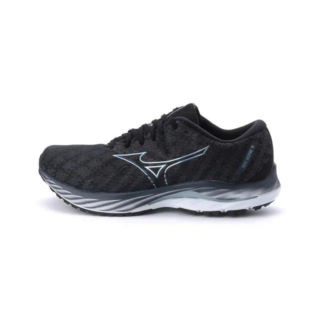 【MIZUNO 美津濃】WAVE INSPRIRE 19 寬楦慢跑鞋 黑 男鞋 J1GC234553