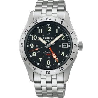 【SEIKO 精工】5 Sports Field 系列 GMT機械錶-39.4mm 指標錶 手錶 禮物 畢業(4R34-00C0D/SSK023K1)