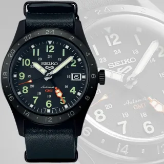 【SEIKO 精工】5 Sports 精工 GMT機械腕錶(SSK025K1/4R34-00C0C)
