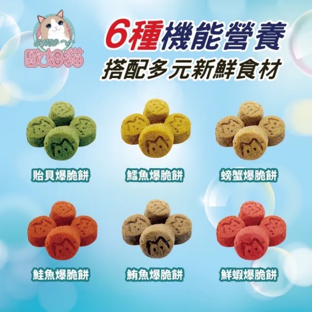 【歐姆貓】乳酸菌爆脆餅 20g*40入(貓咪零食 貓咪點心 貓餅乾 貓咪零食 貓脆餅)