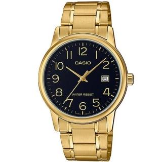 【CASIO 卡西歐】卡西歐石英鋼帶男錶-金(MTP-V002G-1B)
