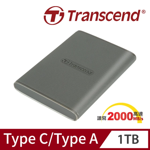 Transcend 創見Transcend 創見 ESD360C 1TB USB3.2/Type C 雙介面行動固態硬碟-古典灰(TS1TESD360C)