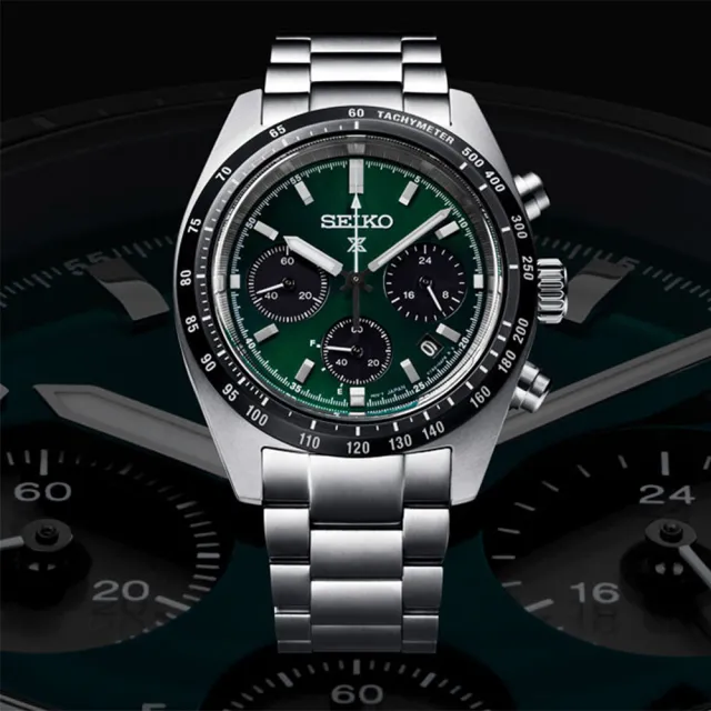 【SEIKO 精工】Prospex SPEEDTIMER 森林熊貓 太陽能三眼計時手錶 618年中慶 推薦(SSC933P1/V192-0AF0G)