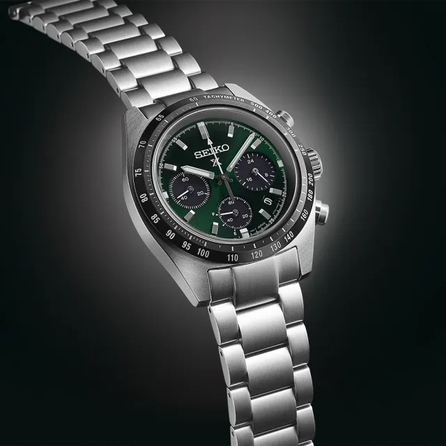 【SEIKO 精工】Prospex SPEEDTIMER 森林熊貓 太陽能三眼計時手錶 618年中慶 推薦(SSC933P1/V192-0AF0G)